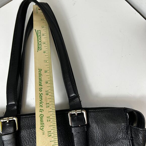 Banana Republic Black Leather Commuter Career Tote Bag - Picture 14 of 14